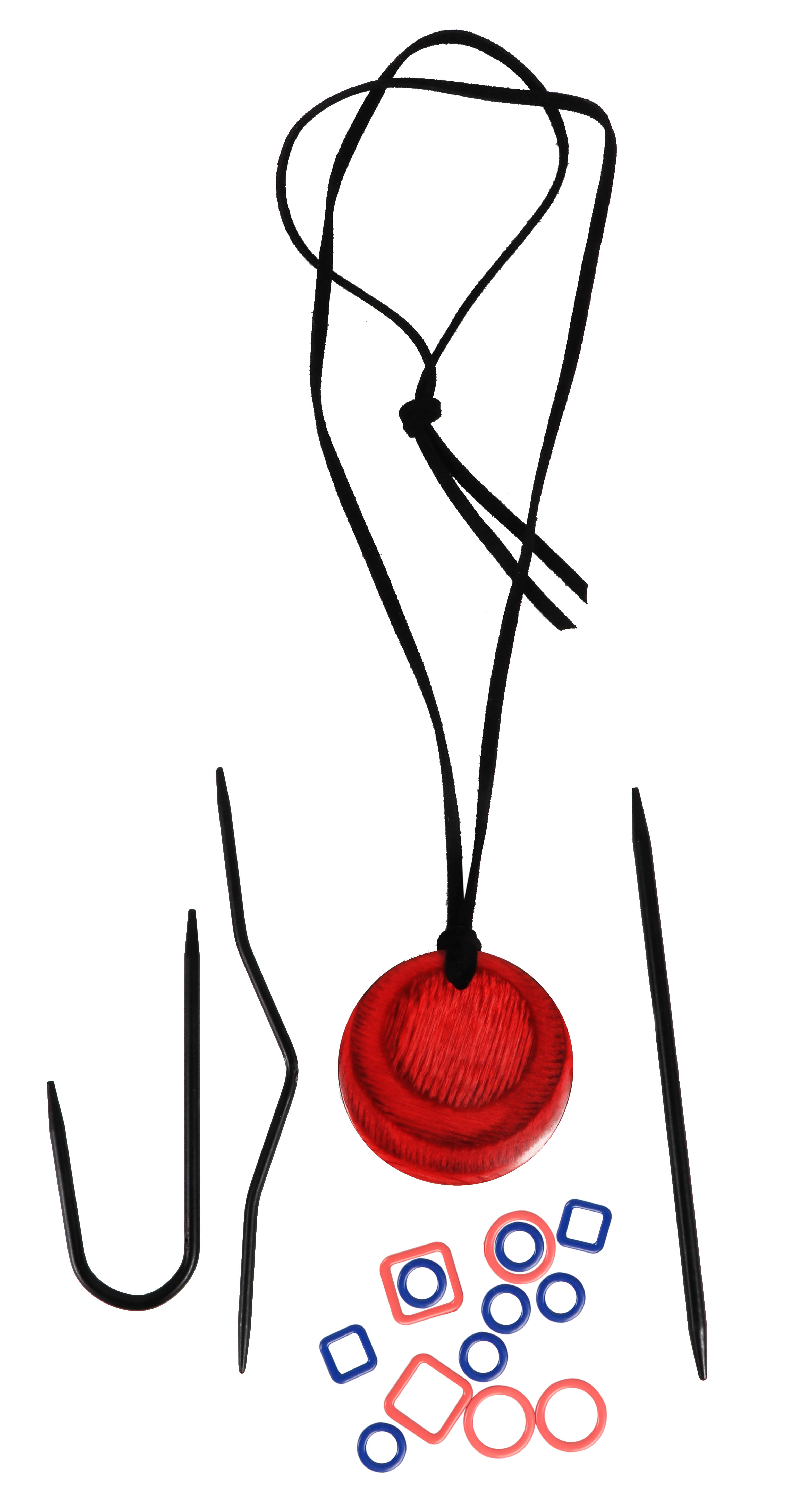 Knit Pro mágneses nyaklánc szett Cherry